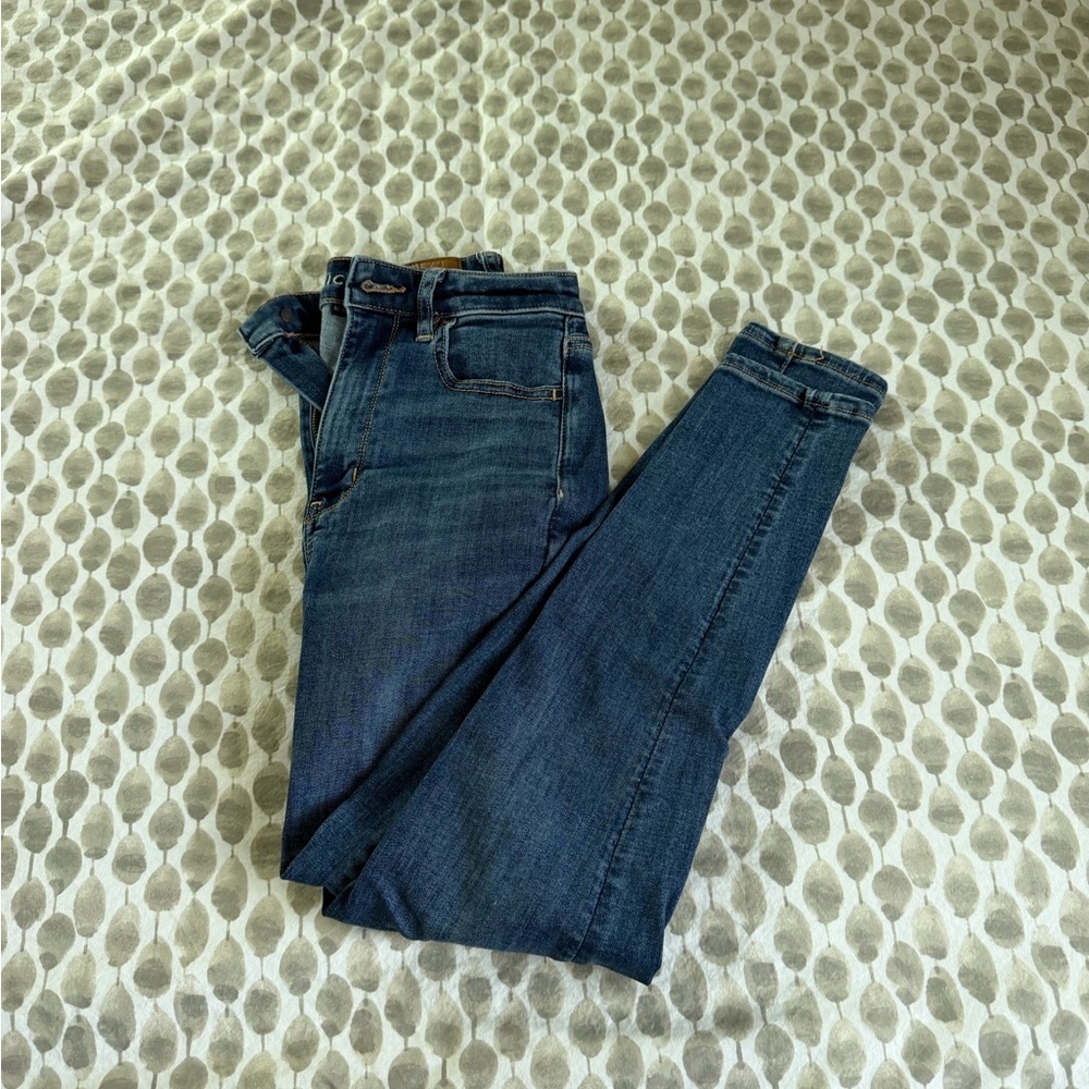American Eagle Outfitters Dark Blue Skinny Stretch Jeans